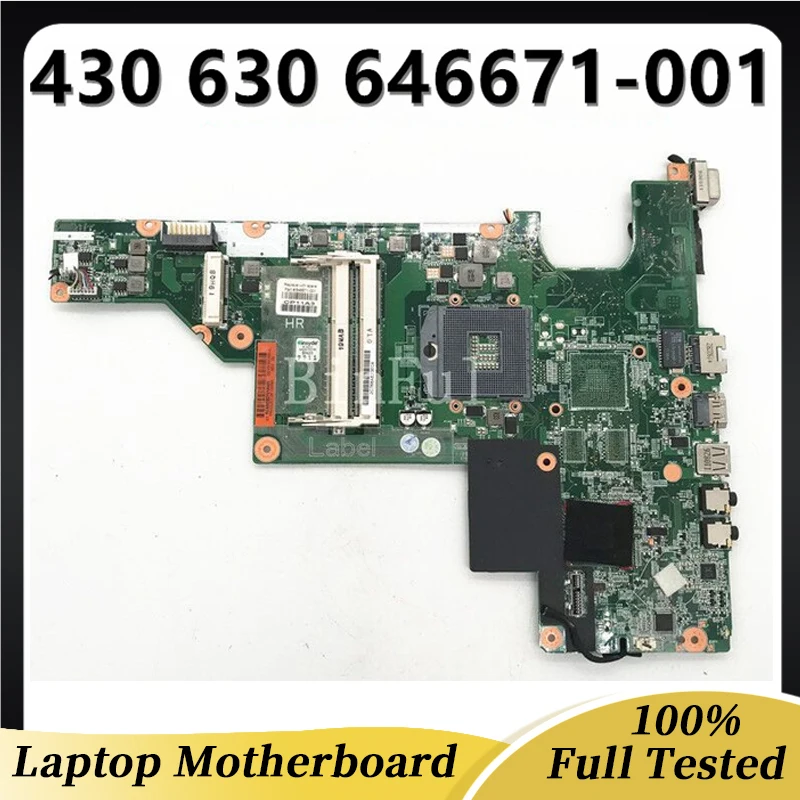 

646671-001 646671-501 646671-601 High Quality For HP 430 630 CQ43 631 Laptop Motherboard HM65 DDR3 100% Full Tested Working Well