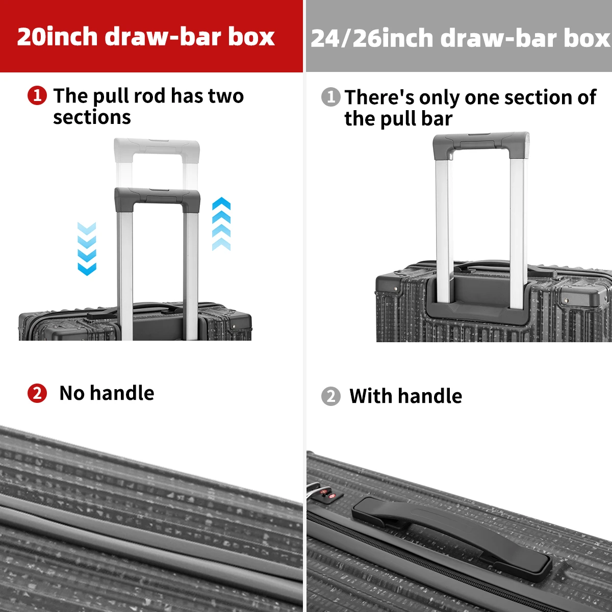 Gypsophila Multifunctional Large-Capacity Luggage Suitcase Trolley Suitcase Boarding Suitcase Strong and Durable Student Unisex