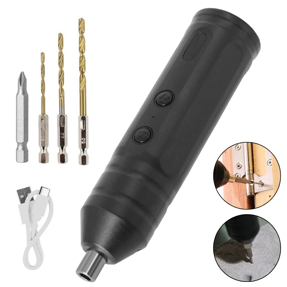 

Cordless Electric Screwdriver Kit Rechargeable 1200mAH Battery USB Charging Drill Bits Household Maintenance Repair Tools
