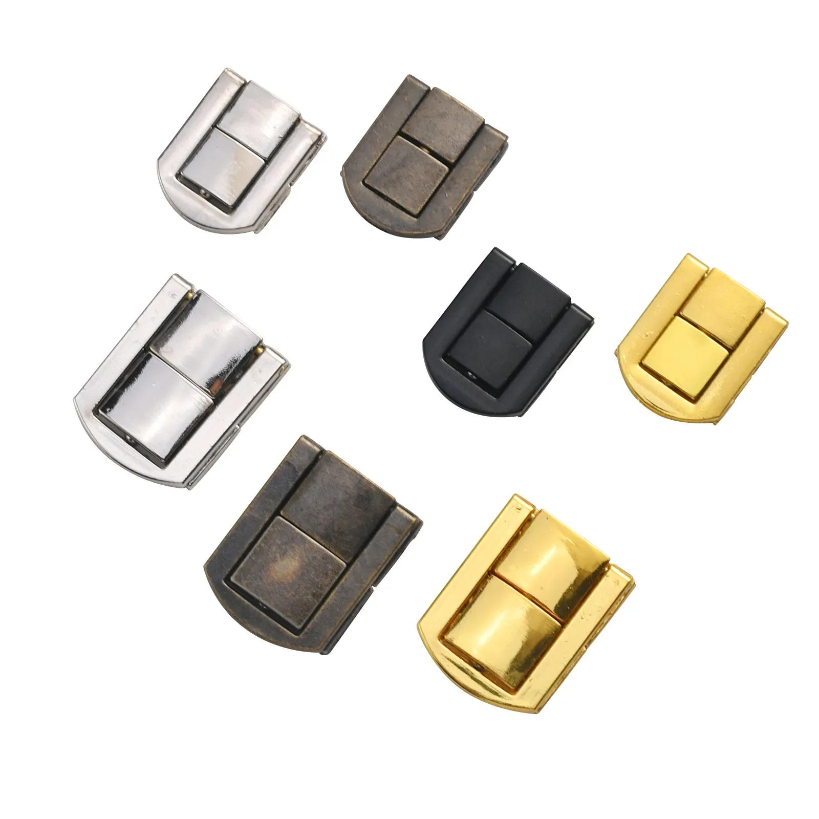 Furniture Hardware Toggle Latches Jewelry Box Hasps Decorative Latches Buckle Clamp 2pcs Box Latches Zinc Alloy Catch Chest Clip Clasp Toggle Lock retro Bronzed Hasps Jewelry Suitcase Buckle
