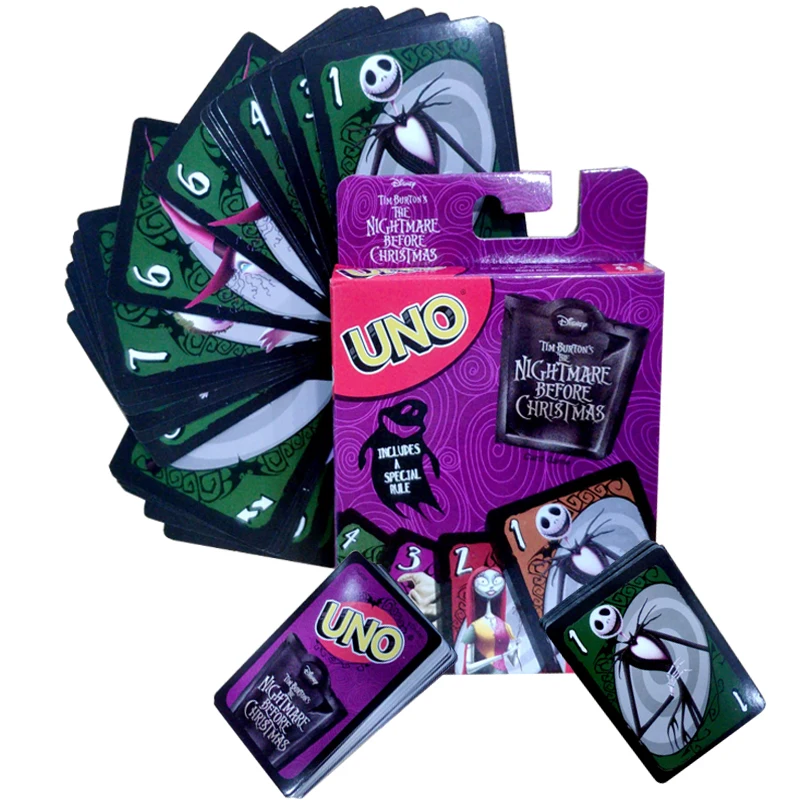 Board Games Disney Cartoon Nightmare Before Christmas UNO Skeleton Skull Playing Cards Table Game Toys Halloween Children Gifts 1 Board Games Disney Cartoon Nightmare Before Christmas UNO Skeleton Skull Playing Cards Table Game Toys Halloween Children Gifts 1