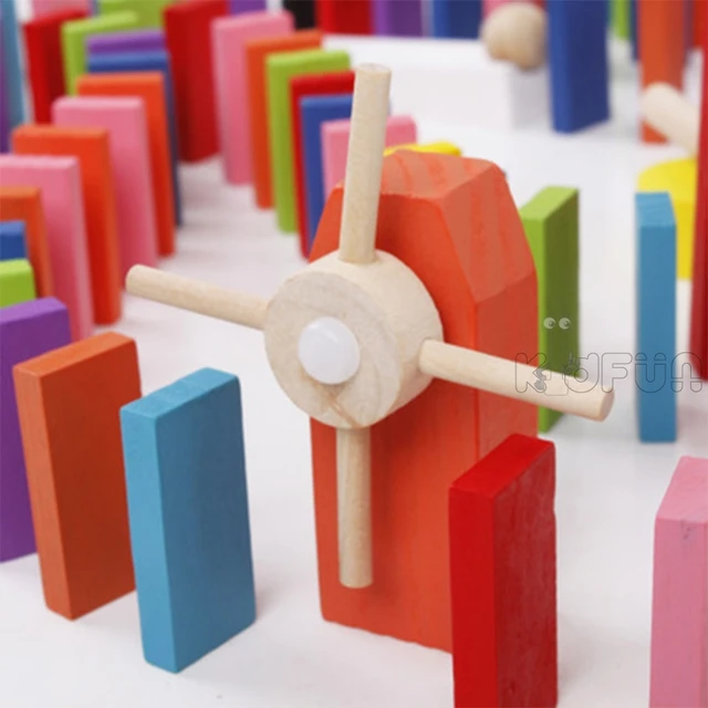 100/300/500pcs Children Color Sort Rainbow Wood Domino Blocks Kits Early Bright Dominoes Games Educational Toys For Kid Gift 4