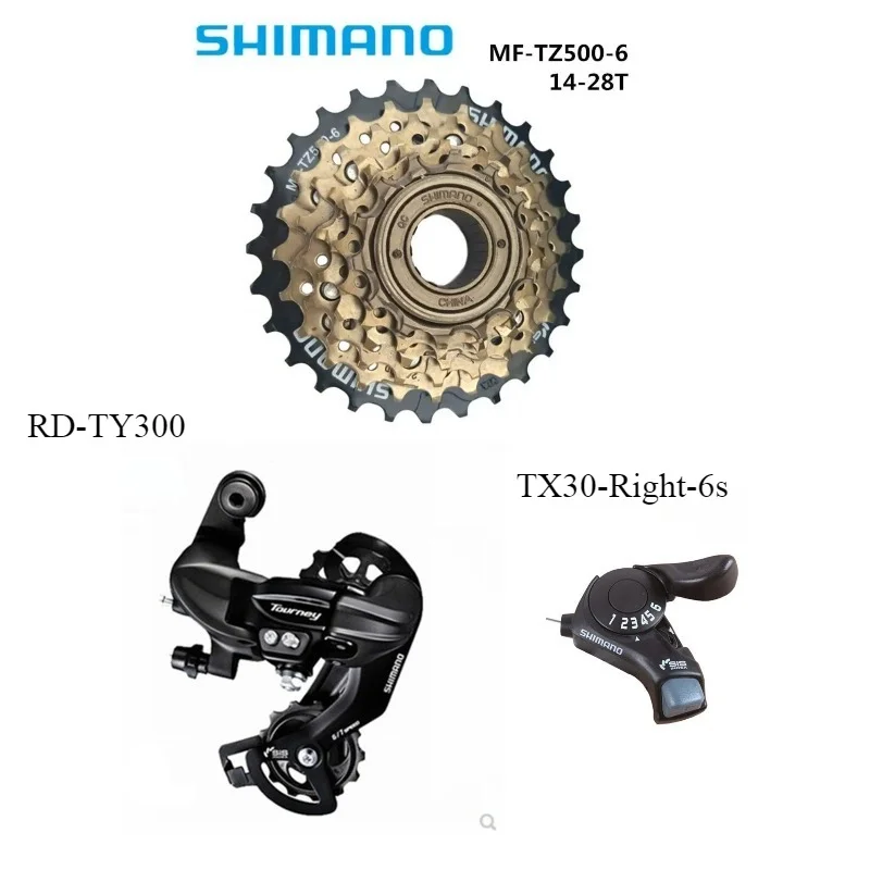 Tourney 6v 7v Groupset 6/7 Speed SL TX30 shifters RD TY300 Rear Derailleur MF TZ500 Freewheel for MTB Original parts SHIMANO