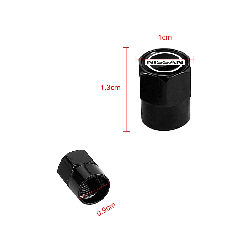 4pcs New Metal Wheel Tire Valve Caps Wheel Caps for Nissan Qashqai X J10 J11 Trail Tiida Teana Skyline Juke X-trail t32 Almera