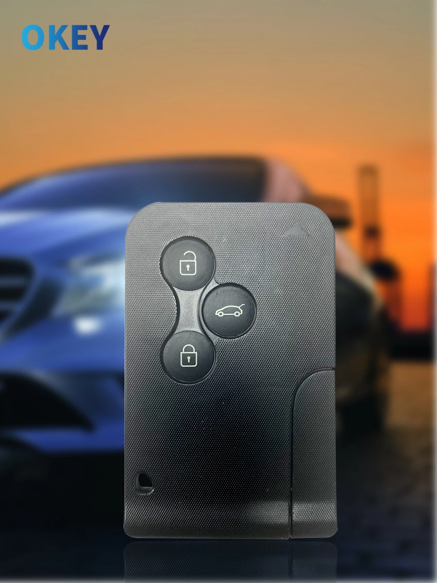 Okey Remote Car Key Shell Cover Case per Renault Clio Logan Megane 2 3 Koleos Scenic Car Key Cover con piccola chiave 3 pulsanti - S94931787a5f34ca4a9eb0c3ba75212d3A