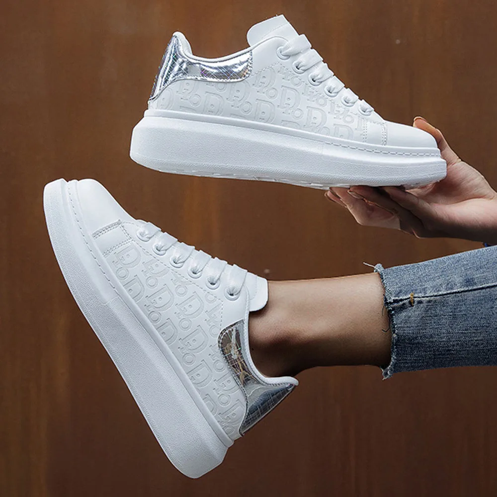 

2023 Women Casual Shoes New Spring Fashion Ladies Vulcanized Shoes Height Increasing Platform Sneakers Outdoor Sport Shoes