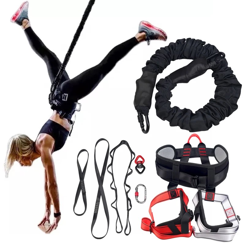 

Anti-Gravity Bungee Fitness Yoga Exercise Equipment 4D Bungee Dance Training Workout Trainer Gym Fitness Resistance Band