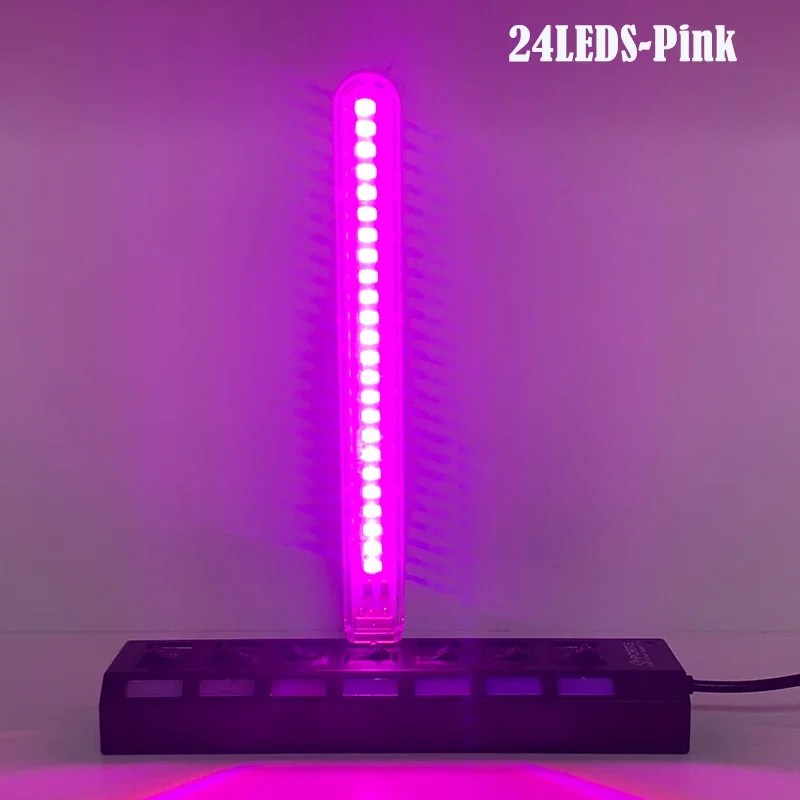 ตัวเลือกสินค้า DC5V USB LED Night Light 24LEDs โคมไฟสีสีแดงสีเหลืองสีขาวสีฟ้าสีเขียวสีม่วงสีชมพูบรรยากาศไฟสําหรับตกแต่งห้องนอน