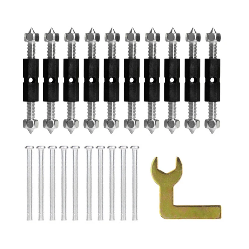 Wall Switch Socket Cassette Repairer Adjustable Cassette Screws Support Rod with Wrench Electrical Accessories 10 Pcs
