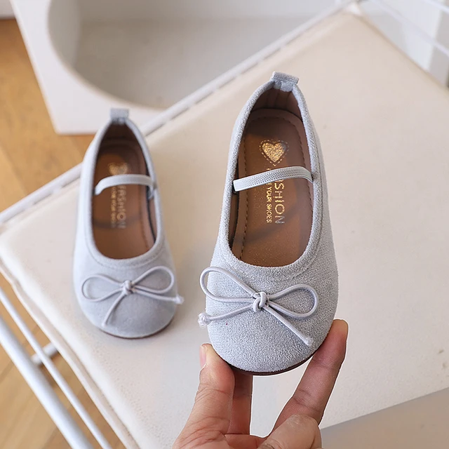 Spring Kids Ballet Flats for Girls with Cute Bowtie and Colorful Options Non-Slip Soft Sole Toddler Dance Practice Flats Elegant 5