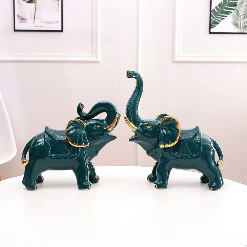 

Luxury Ceramic Elephant Light Decoration, Creative Home, Living Room, TV Cabinet, Wine Cabinet Decoration
