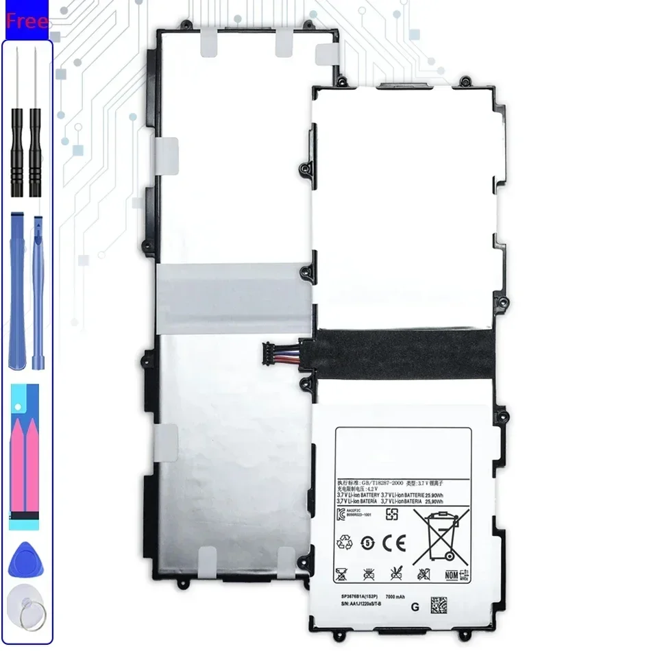 Tablet Battery 7000mAh SP3676B1A(1S2P) for Samsung GALAXY Note 10.1 GT N8000 N8010 N8020 GT P7500 P7510 Tab 2 P5100 Batteries