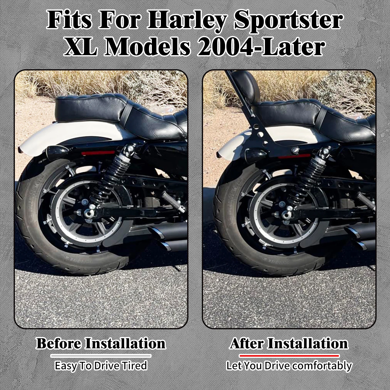 Motorcycle Sissy Bar Rack Backrest Docking Hardware Mounting Kit