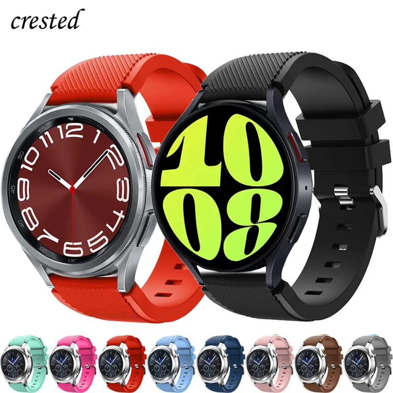Correa de silicona para Samsung Galaxy Watch 4, 6 Classic, 5/5 pro, 46mm, 3, active 2, s3, s2, 20mm, 22mm