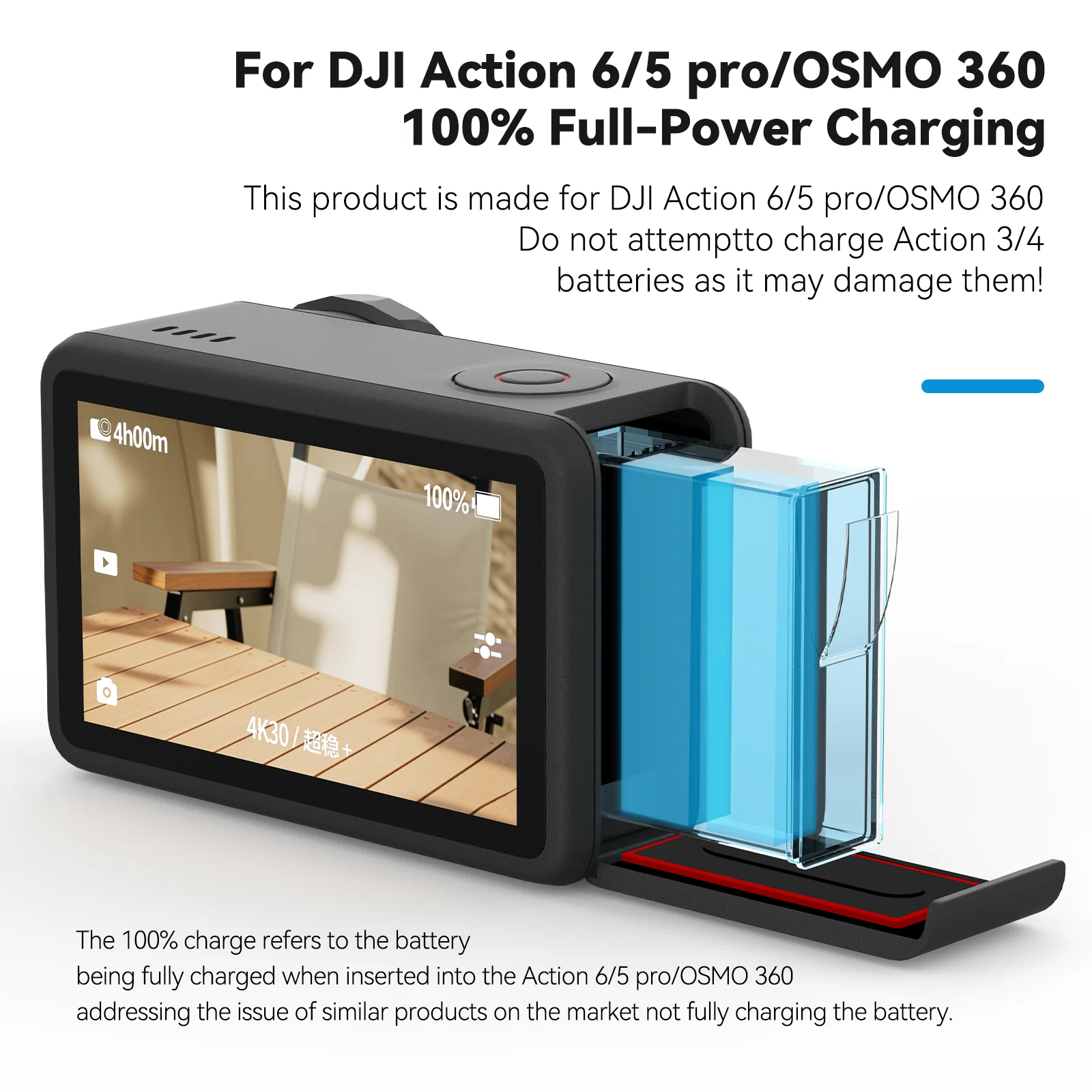 텔레신 18W PD 고속 충전기 DJI 오스모 액션 6 5프로 오스모 360 TF 카드 3 슬롯 배터리 포켓 충전 보관함