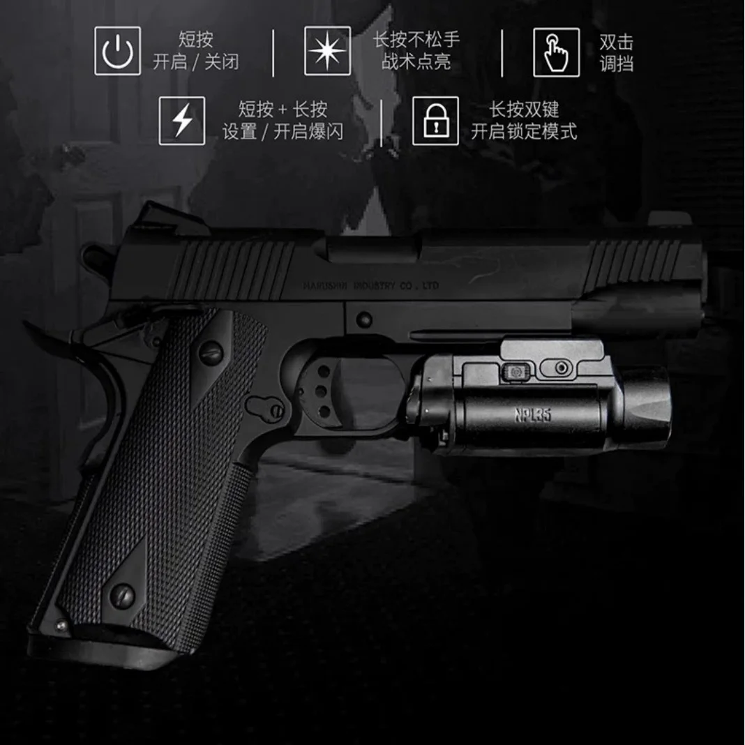 Tactical Flashlight for Hunting with Long Range Beam