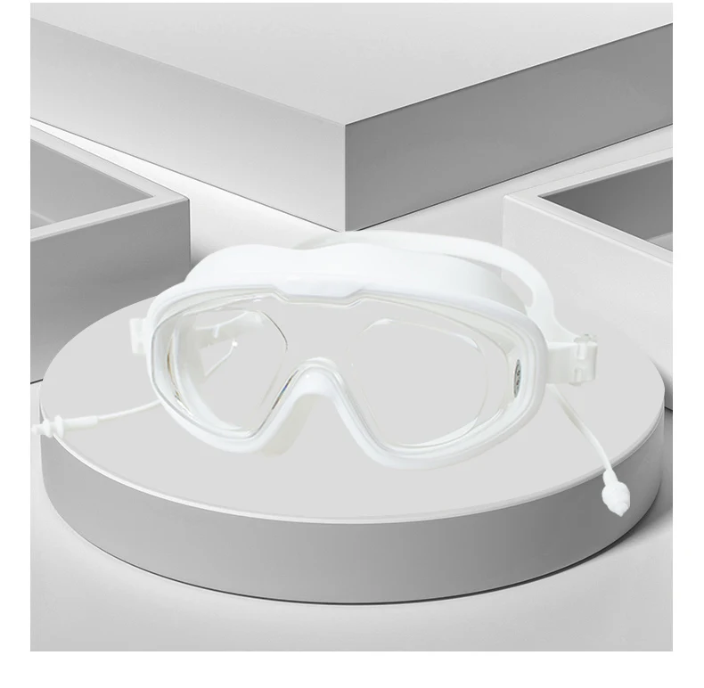 ex Durable Goggles Large Frame Wide View Anti-Glare Prescription Plating Fogproof Swimming Equipment_voghion.com