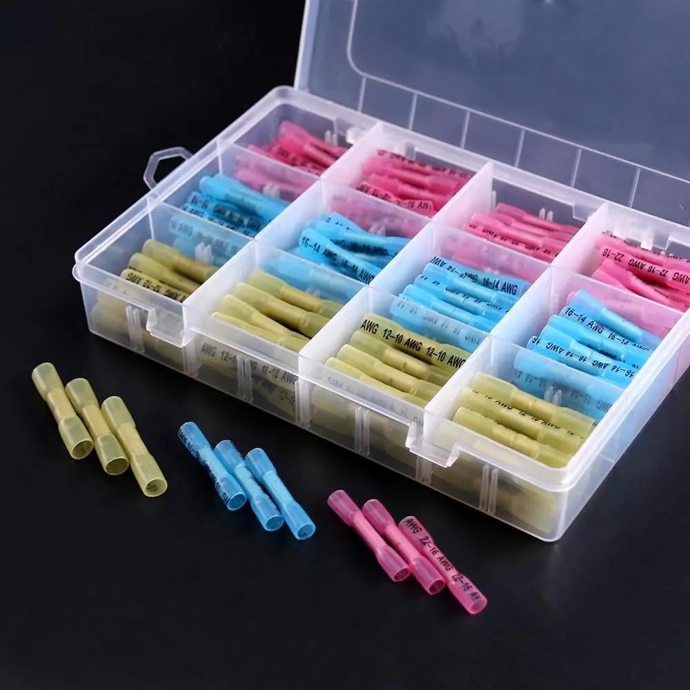 200 stücke 22-1/2-1/4-10 Gauge Nylon-Schrumpf schlauch wasserdichte elektrisch isolierte Schnellspleiß-Crimp anschlüsse – Detail 6