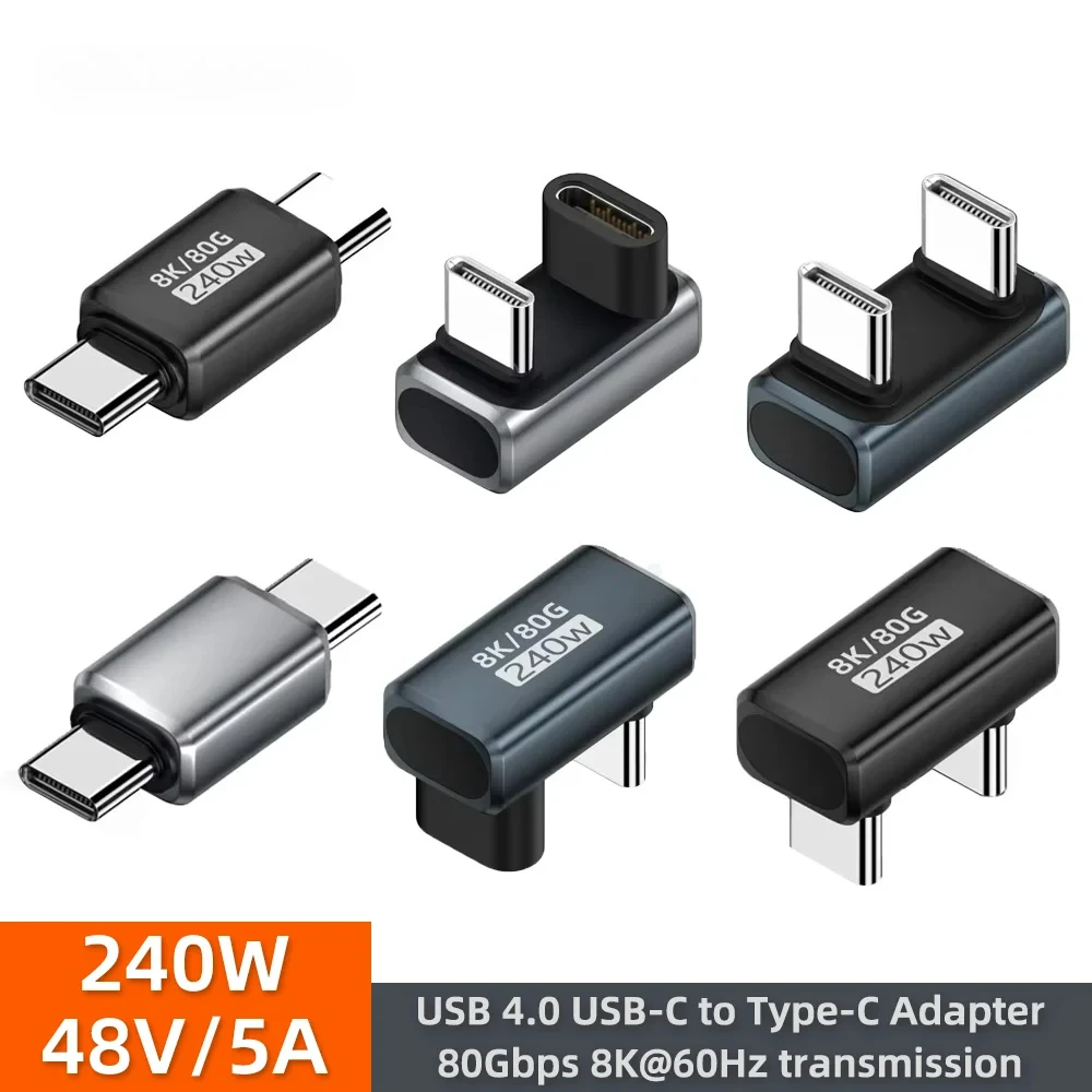 High-Speed USB-C 8K Charger Connector with 240W Power Delivery and 80Gbps Data Transfer Rate