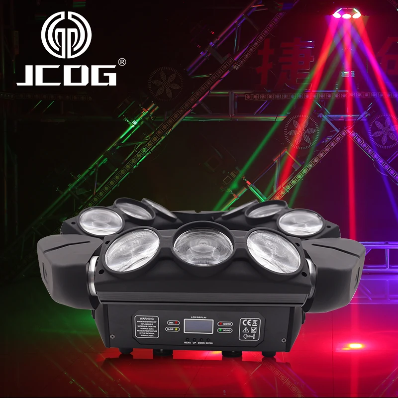

JCDG High Power LED 9x12W Spider Light RGBW DMX512 LED Spider Moving Head Beam Light Used In DJ Disco Bar KTV Stage Lighting