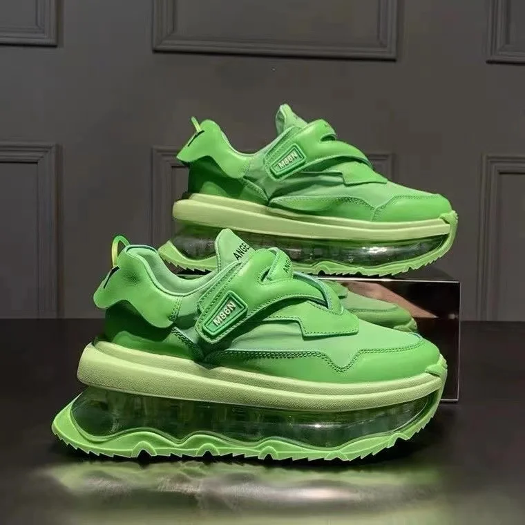 

ZOCI Air-cushioned Sneakers Green Luxury Women Shoes Damping Running Comfy Platform Shoes Brand Designer Sneakers For Women