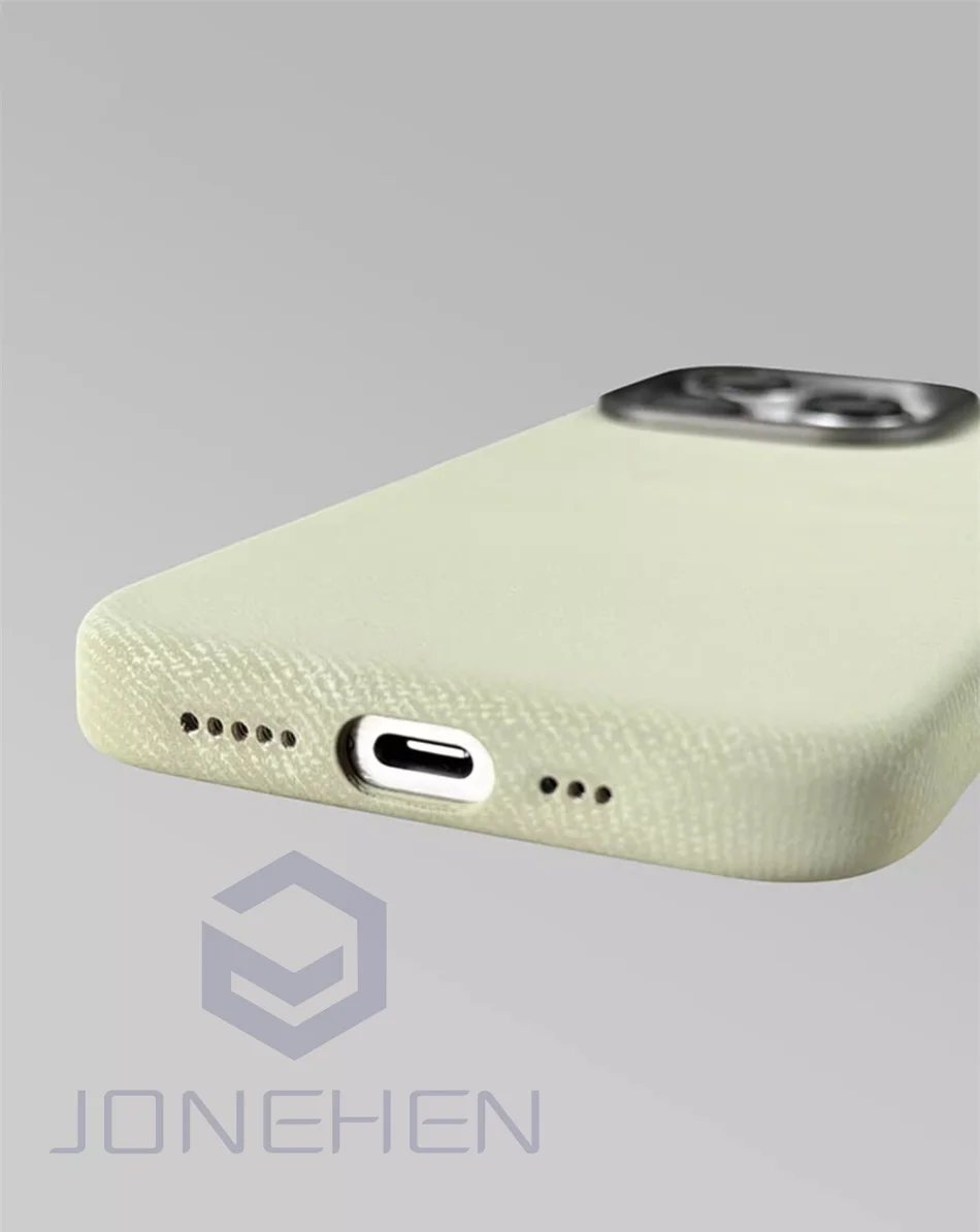 Magnetic Fiber Leather Phone Case For iPhone 15 14 13 12 16 17 Pro Max 15Plus For MagSafe Wireless Charge Shockproof Back Cover — view 5