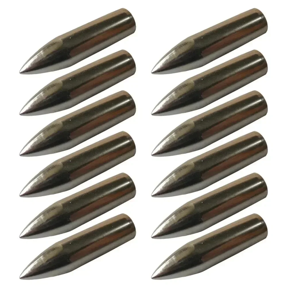 12pcs Archery Arrow Points Field Tips ID5.6 6.0 7. 8mm for Recurve Bow Broadhead Arrowhead
