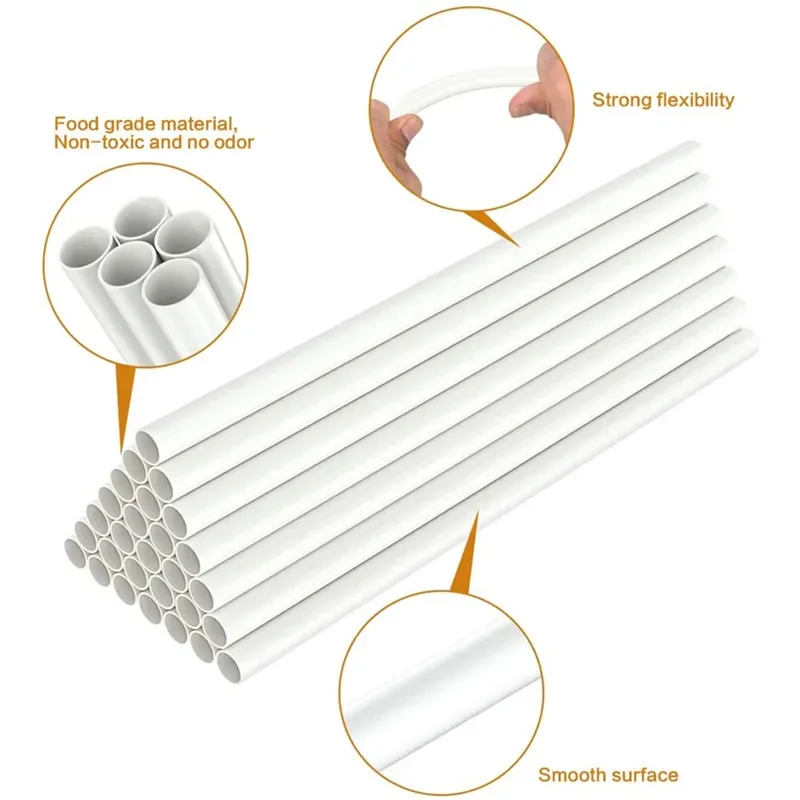 Stacking Cake Straws Cake Support Rods Plastic Dowel Rods Tiered Construction and Stacking White Plastic Sticks 24 Pcs cake making tools cake baking tools cake decorating tools