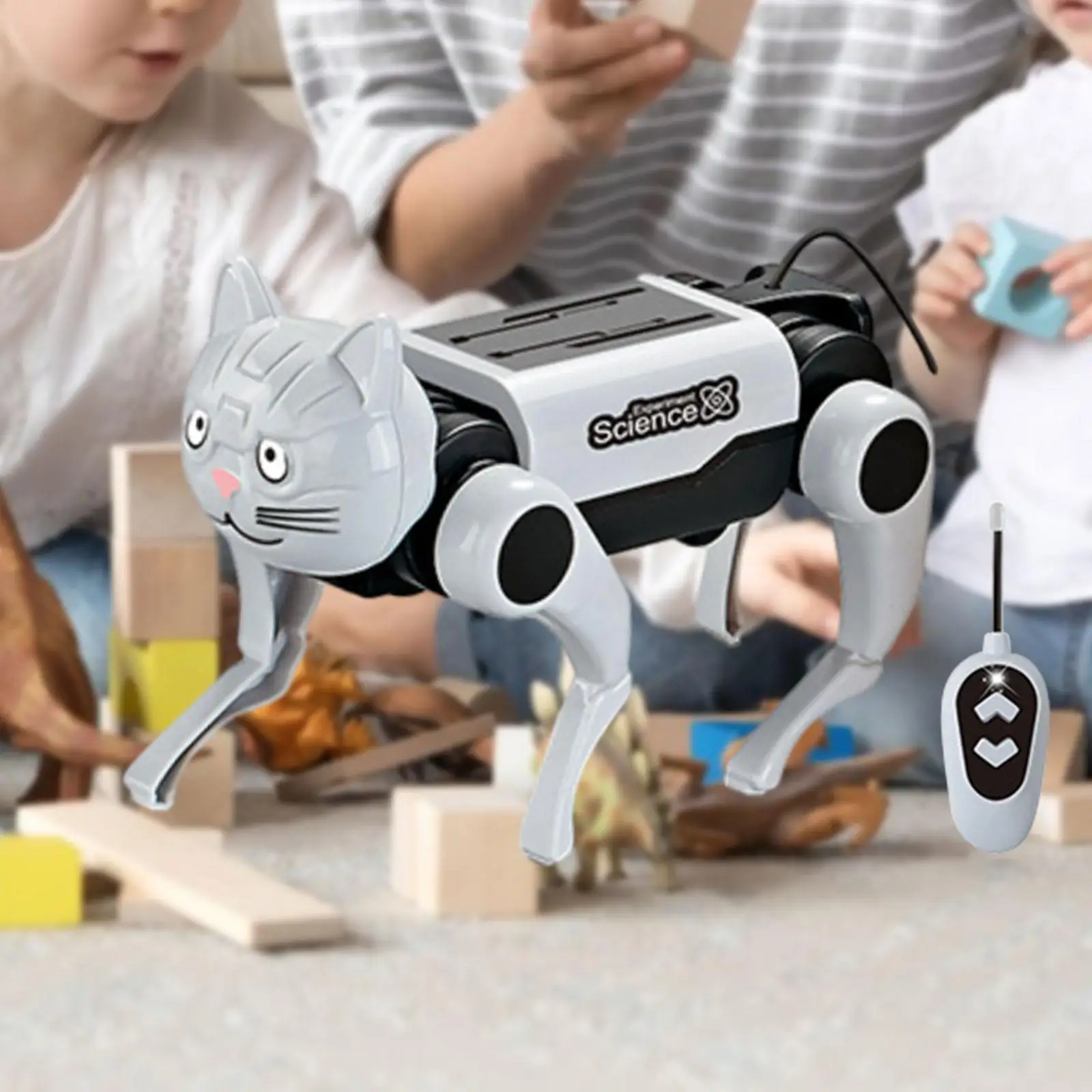 Electric Mechanical Dog 3D Puzzle Assembly Stem DIY Self Assembly Interactive Robot Dog Toy for Adults Boys Girls Teens Gifts