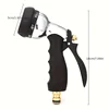 1pc high-pressure water spray gun nozzle, 16mm quick connect, 3/4 inch thread, plastic, used for lawns, gardens, car wash 3