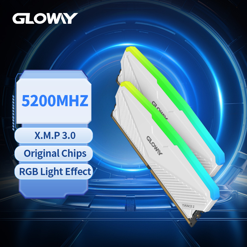 Gloway DDR5 Memoria Ram 16GB 32GB 5200mhz Desktops Ram DDR5 RGB 16GBx2pcs kit UDIMM Dual Channel Computer MemÃ³ria  for PC Gamer