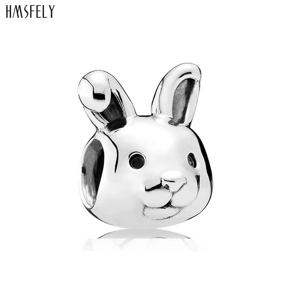 

HMSFELY European Big Hole Rabbit Beads For DIY Charm Bracelet Jewelry Making Accessories 316l Stainless Steel Jewellery Bead