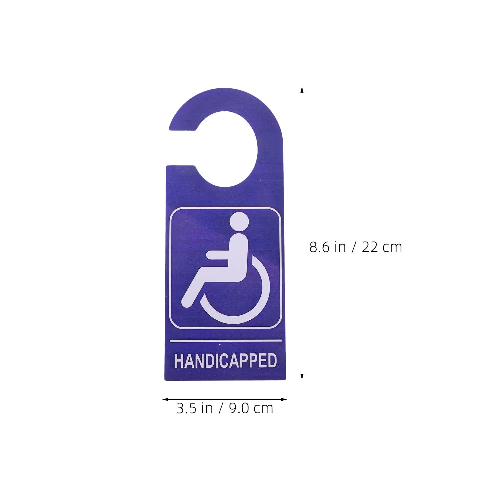 2Pcs 블루 PVC 장애인 주차 표시판 자동차 도어 후크 미러용 방수 장애인 플래카드 장애인 주차장 표시판