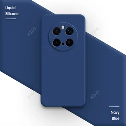 Liquid Silicone Lens Protection Back Cover for Honor Magic Series - Soft Square Design (Navy Blue)