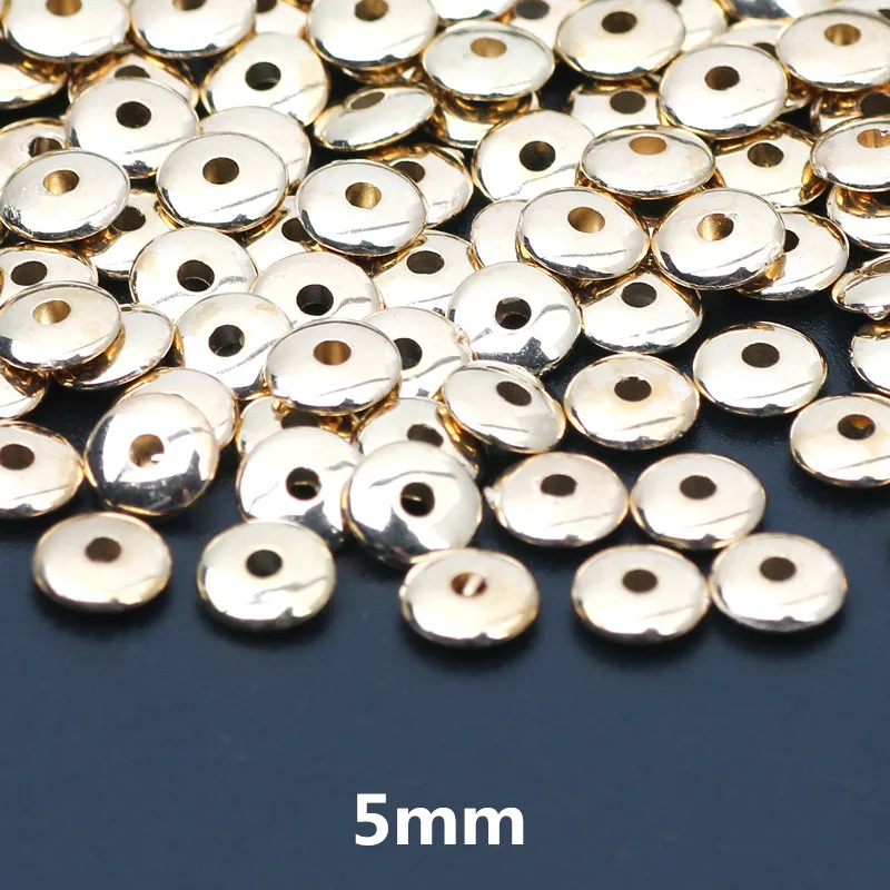 Versatile CCB Charm Spacer Beads - 100pcs Flat Round