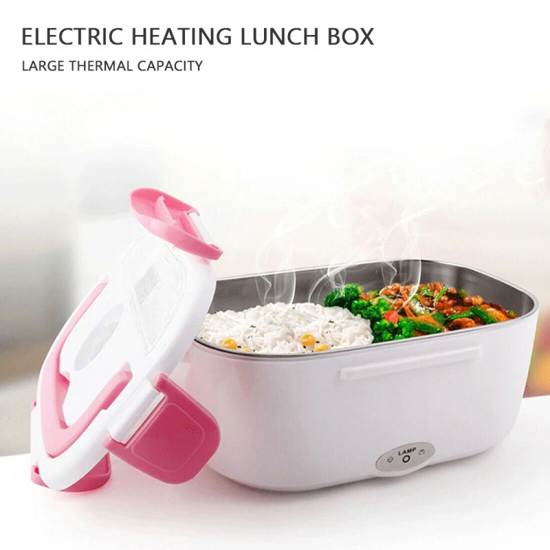 Electric Heating Food Warmer Home & Car 12V 110V/220V Plug-in Lunch Boxes Food Container Portable Dish Bento Box Electric Pot