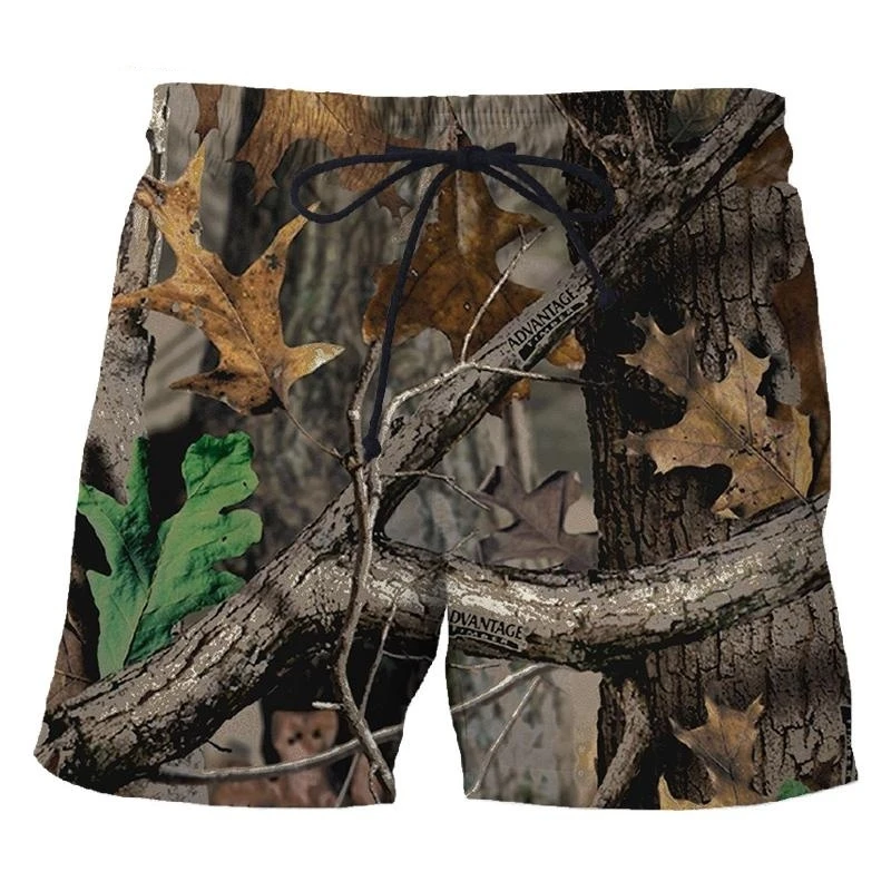 Vintage Camouflage 3D Print Men's Beach Shorts New Fashion Casual Swim Trunks Personality Sports  Board Ice Shorts Mens Clothing 5