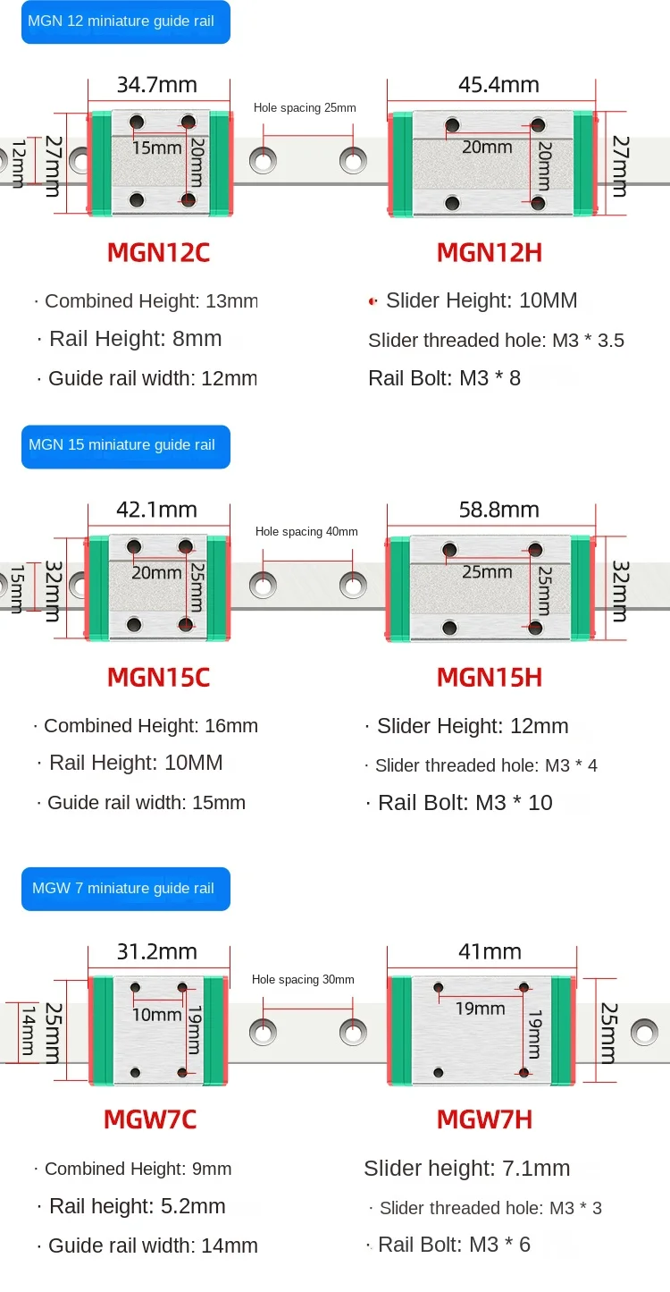 transporte, MGW7, MGW12, MGW9, MGW15, L, 100-1000mm,