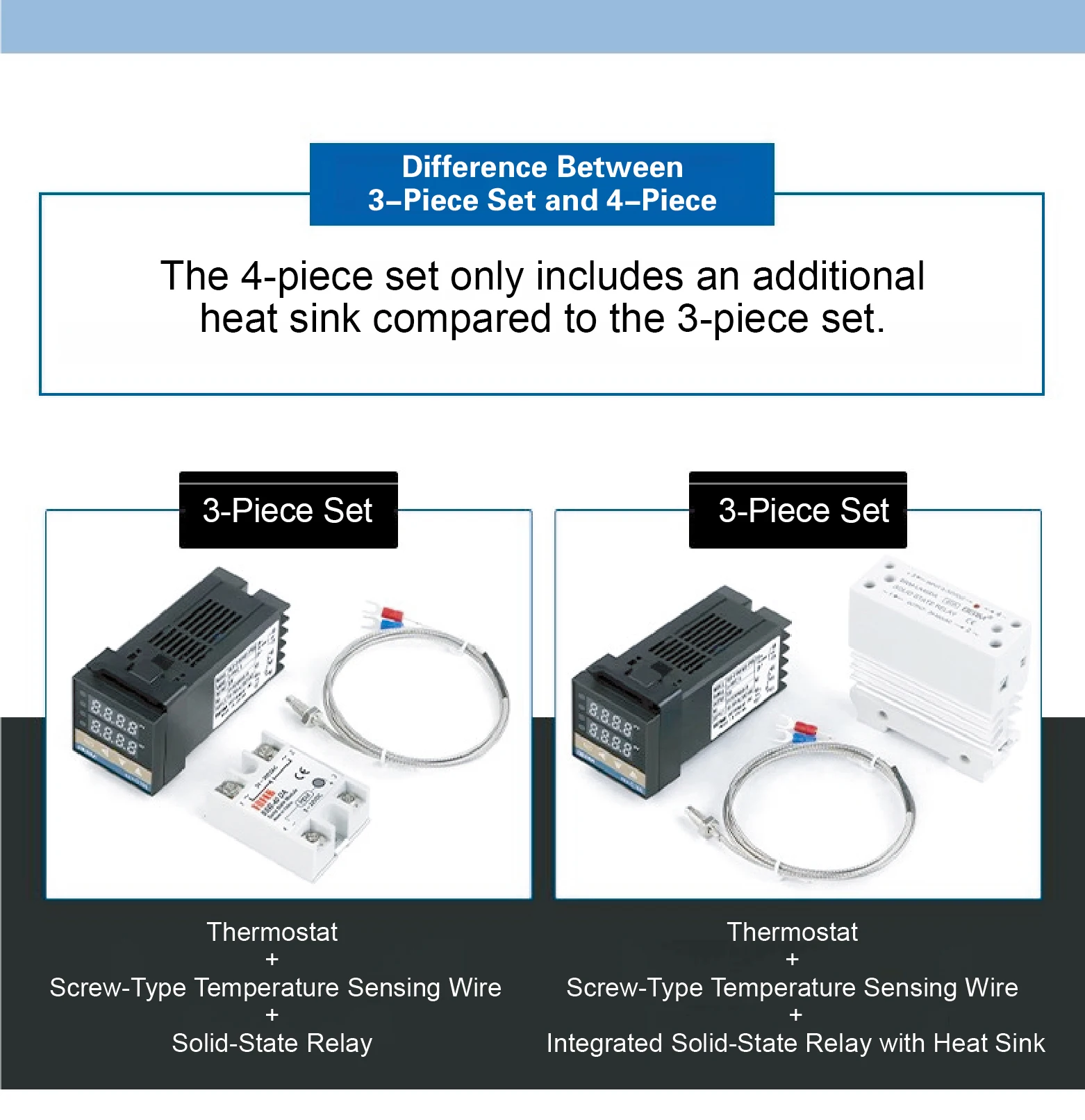 REX-C100 Temperature Controller Kit with K Type Thermocouple and 25DA 40DA 60DA