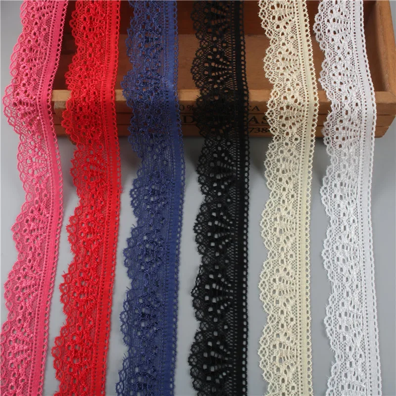 Elastic Lace Ribbon 30mm Wide Cotton Elasticity Trim Trimmings Clothing Underwear for Sewing