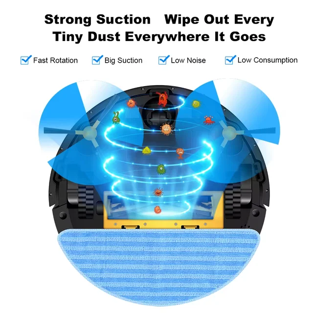 Robot Vacuum Cleaner LIECTROUX/LILIN C30B ,Map Navigation with Memory,Wifi APP Control,6000pa Suction,Smart Electric Water Tank 6