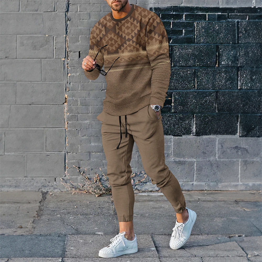 Men-s-Sweat-shirt-Set-Print-Long-Sleeve-T-Shirt-Pants-Suits-O-Neck-Tops ...