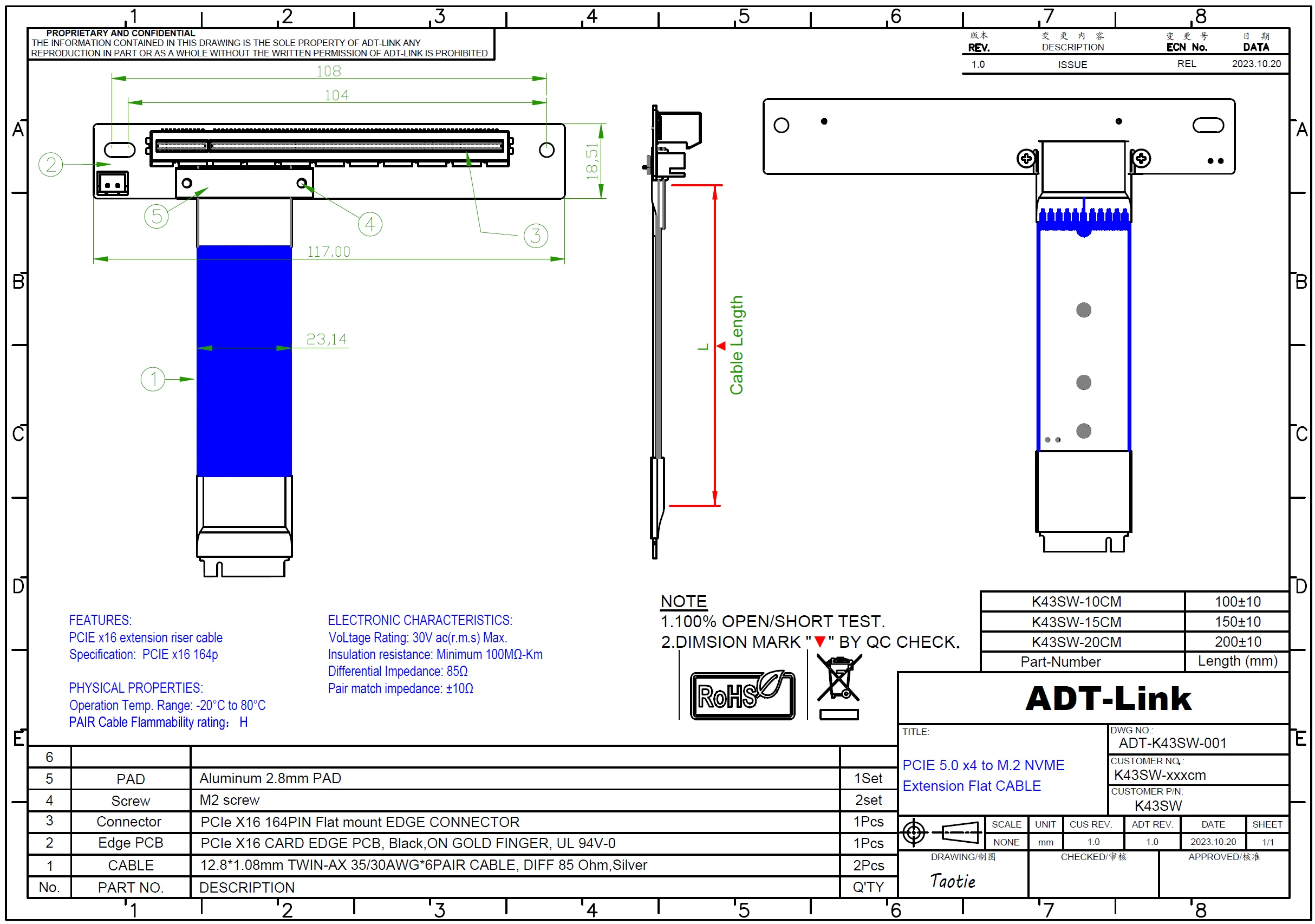 GPU-Verlängerungskabel für M.2 NGFF NVMe Key M auf PCI-E x16 STX Motherboard Grafikkarte PCIe 4.0 x4 mit SATA-Netzteilkabel – Detail 1