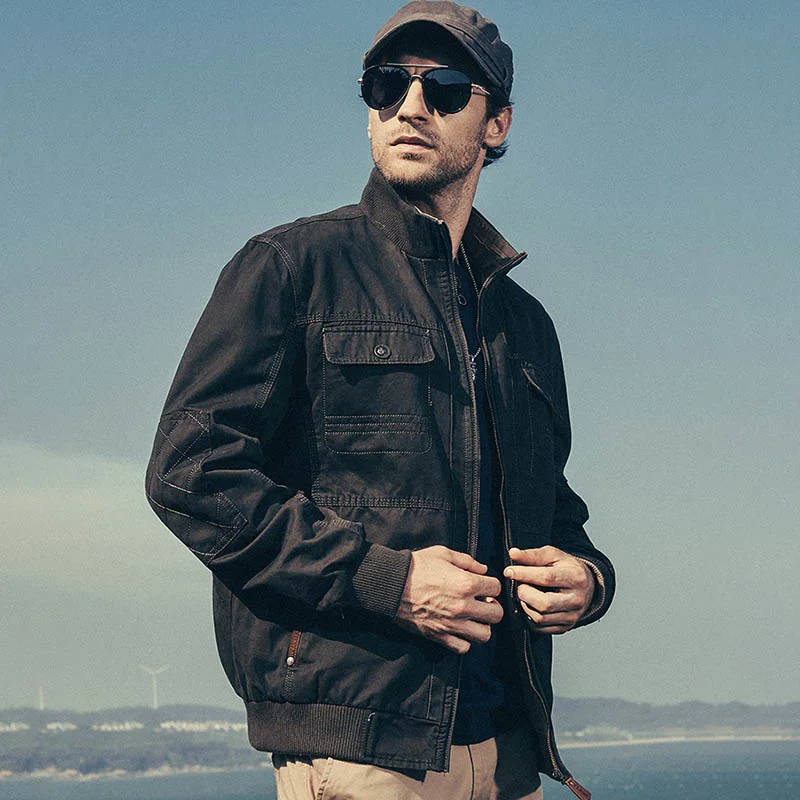 Baseball Jacket Man Military Uniform Windshield Motorcycle Sports Heavy Bomber Retro Cardigan Techwear Sport Sportsfor