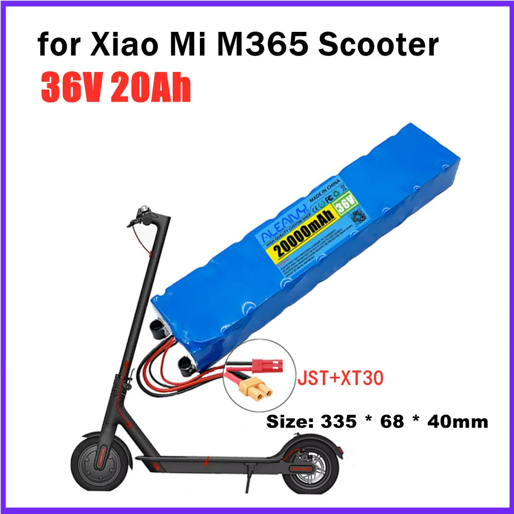 

36v 20ah electric vehicle 10S3P 18650 battery pack, built-in BMS, suitable for M365 scooters, 250W 350W 600W expandable battery