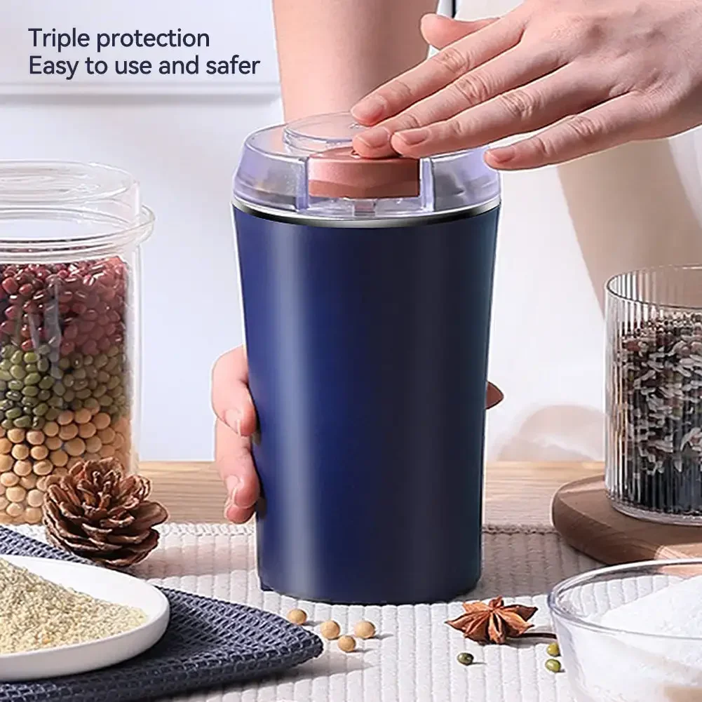 2025 New Small Electric Grinding Machine Grain Grinder Coffee Grinder Stainless Steel Nuts Beans Grains Mill Herbs for Kitchen 4