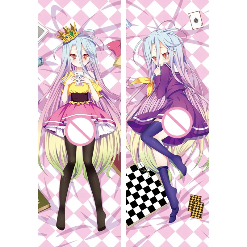 

180cm No Game No Life Shiro Dakimakura Cover Pillowcase Otaku Bedding Pillow Hugging Body Pillowcases Customize Peachskin Pillow