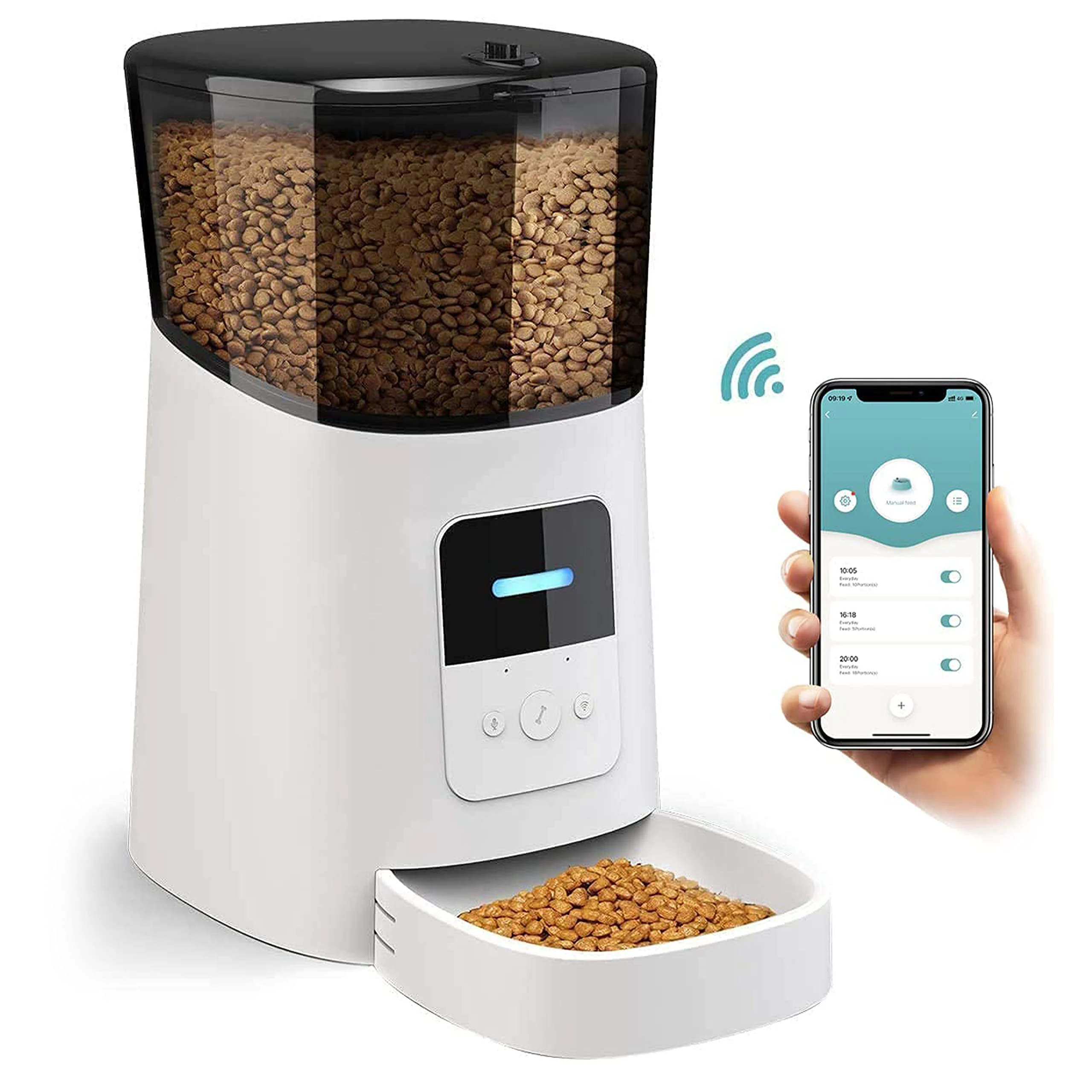 

Cat Dog Feeder Tuya APP Remote Control WIFI Timed Smart Automatic Pet Feeder For Dogs And Cats With 6L Capacity