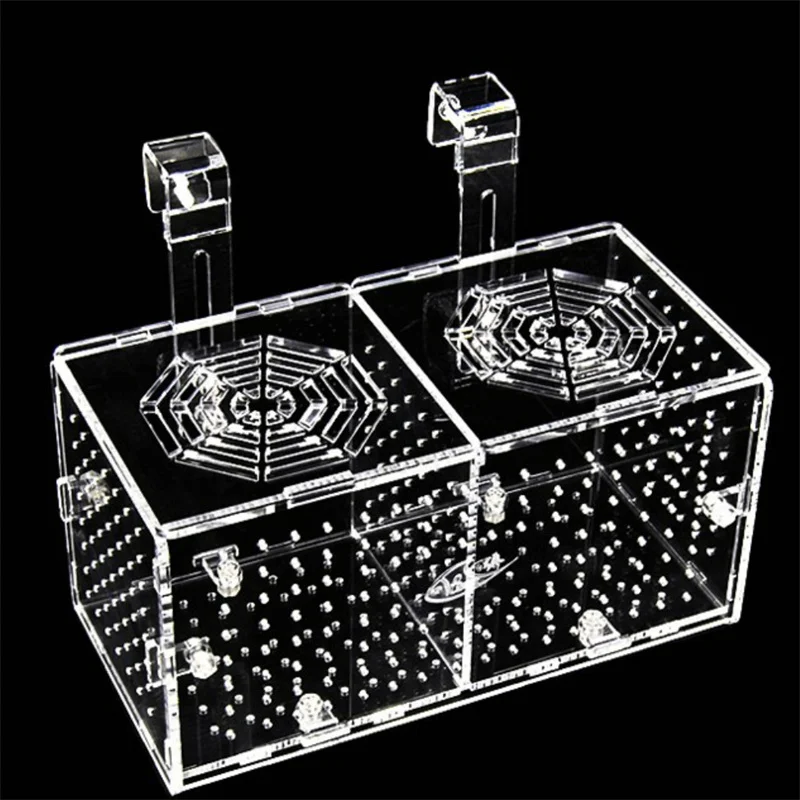 

20*10*10cm hooked acrylic isolation box small fish hatchery box fish fry breeding box isolation box