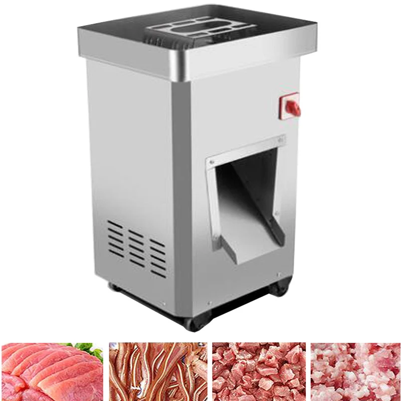 

2200W Meat Cutter Fast Meat Slicer Electric Commercial Slicer Shred Fully Automatic Dicing Machine Stainless Steel Cut Piec